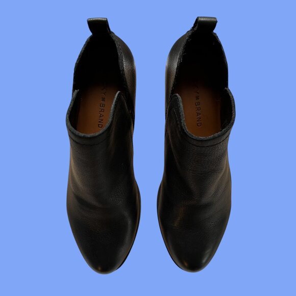 Lucky Brand Bollo Booties Ankle Boots 8M 38.5 Black Slip-on Pull-on - Picture 5 of 15